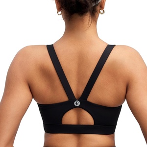image:imageRUNNING GIRL Sports Bras for WomenLight Impact Molded Cup Strap Sports Bra with Sewn in PadsBest for AC CupBblack