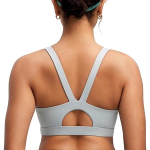 image:imageRUNNING GIRL Sports Bras for WomenLight Impact Molded Cup Strap Sports Bra with Sewn in PadsBest for AC CupBgrey