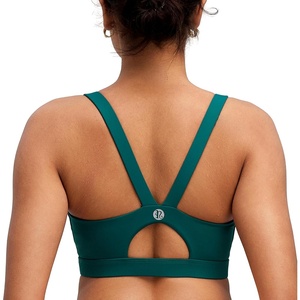 image:imageRUNNING GIRL Sports Bras for WomenLight Impact Molded Cup Strap Sports Bra with Sewn in PadsBest for AC CupBteal