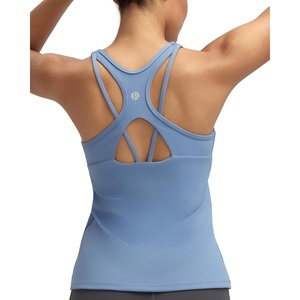 image:imageRUNNING GIRL Tank Tops with Built in BrasWorkout Racerback Tank Tops for Women Athletic Yoga TopAlight Blue
