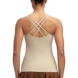 image:imageRUNNING GIRL Workout Tank Tops for Women with Built in BraGym Athletic Yoga Tops Tight Square Neck Sleeveless ShirtsNude