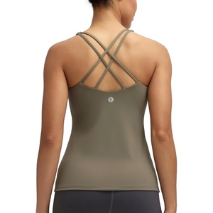 image:imageRUNNING GIRL Workout Tank Tops for Women with Built in BraGym Athletic Yoga Tops Tight Square Neck Sleeveless ShirtsOlive Green