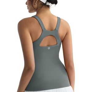 image:imageRUNNING GIRL Workout Tops for WomenRacerback Tank Tops with Built in BrasPadded Sports Bra Yoga Tank Athletic TopsAash Green