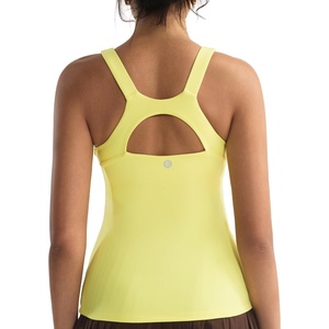 image:imageRUNNING GIRL Workout Tops for WomenRacerback Tank Tops with Built in BrasPadded Sports Bra Yoga Tank Athletic TopsAyellow