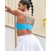 image:imageRUNNING GIRL High Impact Sports Bras for Women  Scoop Neck Strappy Sports Bra High Support Moulded Cup Workout BraDbright Blue