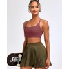 image:imageRUNNING GIRL High Impact Sports Bras for Women  Scoop Neck Strappy Sports Bra High Support Moulded Cup Workout BraDdeep Taupe