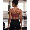 image:imageRUNNING GIRL High Impact Sports Bras for Women  Scoop Neck Strappy Sports Bra High Support Moulded Cup Workout BraDdeep Taupe