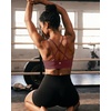 image:imageRUNNING GIRL High Impact Sports Bras for Women  Scoop Neck Strappy Sports Bra High Support Moulded Cup Workout BraDdeep Taupe