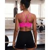 image:imageRUNNING GIRL High Impact Sports Bras for Women  Scoop Neck Strappy Sports Bra High Support Moulded Cup Workout BraDhot Pink