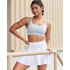 image:imageRUNNING GIRL High Impact Sports Bras for Women  Scoop Neck Strappy Sports Bra High Support Moulded Cup Workout BraDice Grey
