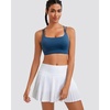 image:imageRUNNING GIRL High Impact Sports Bras for Women  Scoop Neck Strappy Sports Bra High Support Moulded Cup Workout BraDnavy