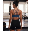 image:imageRUNNING GIRL High Impact Sports Bras for Women  Scoop Neck Strappy Sports Bra High Support Moulded Cup Workout BraDnavy