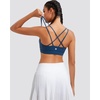 image:imageRUNNING GIRL High Impact Sports Bras for Women  Scoop Neck Strappy Sports Bra High Support Moulded Cup Workout BraDnavy