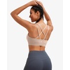 image:imageRUNNING GIRL High Impact Sports Bras for Women  Scoop Neck Strappy Sports Bra High Support Moulded Cup Workout BraDnude