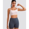 image:imageRUNNING GIRL High Impact Sports Bras for Women  Scoop Neck Strappy Sports Bra High Support Moulded Cup Workout BraDpink