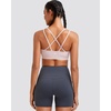 image:imageRUNNING GIRL High Impact Sports Bras for Women  Scoop Neck Strappy Sports Bra High Support Moulded Cup Workout BraDpink