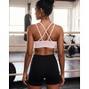 image:imageRUNNING GIRL High Impact Sports Bras for Women  Scoop Neck Strappy Sports Bra High Support Moulded Cup Workout BraDpink