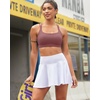image:imageRUNNING GIRL High Impact Sports Bras for Women  Scoop Neck Strappy Sports Bra High Support Moulded Cup Workout BraDrose Red