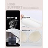 image:imageRUNNING GIRL High Impact Sports Bras for Women  Scoop Neck Strappy Sports Bra High Support Moulded Cup Workout BraDsnow White