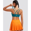 image:imageRUNNING GIRL High Impact Sports Bras for Women  Scoop Neck Strappy Sports Bra High Support Moulded Cup Workout BraDteal