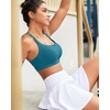 image:imageRUNNING GIRL High Impact Sports Bras for Women  Scoop Neck Strappy Sports Bra High Support Moulded Cup Workout BraDteal