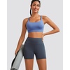 image:imageRUNNING GIRL High Impact Sports Bras for Women  Scoop Neck Strappy Sports Bra High Support Moulded Cup Workout BraDwild Indigo
