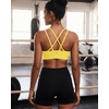 image:imageRUNNING GIRL High Impact Sports Bras for Women  Scoop Neck Strappy Sports Bra High Support Moulded Cup Workout BraDyellow