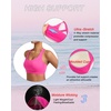 image:imageRUNNING GIRL High Impact Sports Bras for WomenCrisscross Back High Support Bra Moulded Cup Workout Bra Push upWX3072 Hot Pink XXL