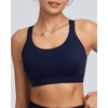 image:imageRUNNING GIRL Sports Bra for Women High Support Molded Cup High Impact Sports Bras with Sewn in Pads Strappy Running BraMidnight Blue