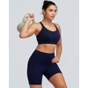 image:imageRUNNING GIRL Sports Bra for Women High Support Molded Cup High Impact Sports Bras with Sewn in Pads Strappy Running BraMidnight Blue