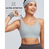 image:imageRUNNING GIRL Sports Bra for Women High Support Molded Cup High Impact Sports Bras with Sewn in Pads Strappy Running BraMist Grey