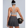 image:imageRUNNING GIRL Sports Bra for Women High Support Molded Cup High Impact Sports Bras with Sewn in Pads Strappy Running BraMist Grey