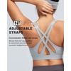 image:imageRUNNING GIRL Sports Bra for Women High Support Molded Cup High Impact Sports Bras with Sewn in Pads Strappy Running BraMist Grey