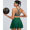 image:imageRUNNING GIRL Sports Bra for Women High Support Molded Cup High Impact Sports Bras with Sewn in Pads Strappy Running BraMisty Green