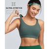 image:imageRUNNING GIRL Sports Bra for Women High Support Molded Cup High Impact Sports Bras with Sewn in Pads Strappy Running BraMisty Green