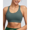 image:imageRUNNING GIRL Sports Bra for Women High Support Molded Cup High Impact Sports Bras with Sewn in Pads Strappy Running BraMisty Green