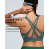 image:imageRUNNING GIRL Sports Bra for Women High Support Molded Cup High Impact Sports Bras with Sewn in Pads Strappy Running BraMisty Green