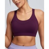 image:imageRUNNING GIRL Sports Bra for Women High Support Molded Cup High Impact Sports Bras with Sewn in Pads Strappy Running BraPlum
