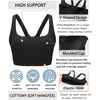 image:imageRUNNING GIRL Sports Bra for Women Molded Cup High Impact Sports Bras for Women with Sewn in PadsAblack