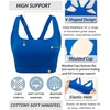 image:imageRUNNING GIRL Sports Bra for Women Molded Cup High Impact Sports Bras for Women with Sewn in PadsAblue