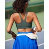 image:imageRUNNING GIRL Sports Bra for Women Molded Cup High Impact Sports Bras for Women with Sewn in PadsAdark Green