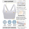 image:imageRUNNING GIRL Sports Bra for Women Molded Cup High Impact Sports Bras for Women with Sewn in PadsAgrey