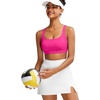 image:imageRUNNING GIRL Sports Bra for Women Molded Cup High Impact Sports Bras for Women with Sewn in PadsAhot Pink