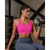 image:imageRUNNING GIRL Sports Bra for Women Molded Cup High Impact Sports Bras for Women with Sewn in PadsAhot Pink