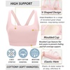 image:imageRUNNING GIRL Sports Bra for Women Molded Cup High Impact Sports Bras for Women with Sewn in PadsApink