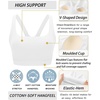 image:imageRUNNING GIRL Sports Bra for Women Molded Cup High Impact Sports Bras for Women with Sewn in PadsAwhite