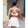 image:imageRUNNING GIRL Sports Bra for Women Molded Cup High Impact Sports Bras for Women with Sewn in PadsBwhite