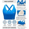 image:imageRUNNING GIRL Sports Bra for Women Molded Cup High Impact Sports Bras for Women with Sewn in PadsCblue