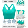 image:imageRUNNING GIRL Sports Bra for Women Molded Cup High Impact Sports Bras for Women with Sewn in PadsCbright Green