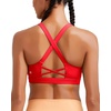 image:imageRUNNING GIRL Sports Bra for Women Molded Cup High Impact Sports Bras for Women with Sewn in PadsCdeep Red